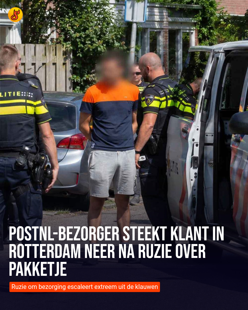 PostNL-bezorger steekt klant in Rotterdam neer na ruzie over pakketje