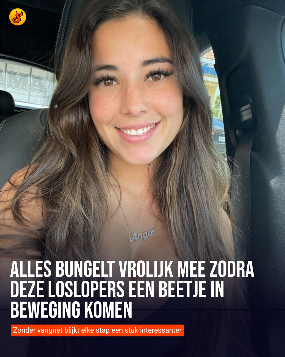 Alles bungelt vrolijk mee zodra deze loslopers een beetje in beweging komen