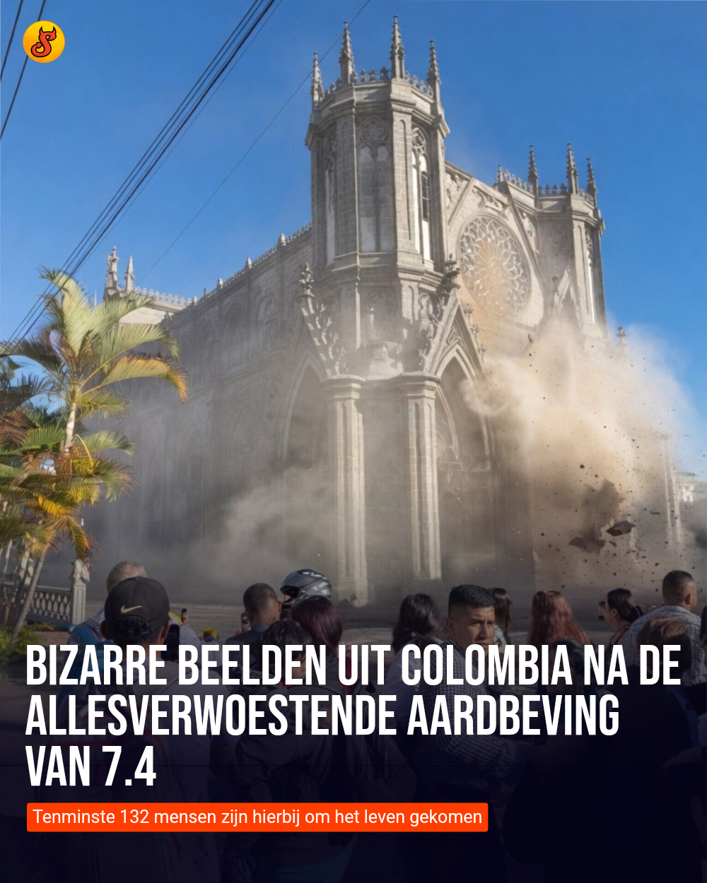 Bizarre beelden uit Colombia na de allesverwoestende aardbeving van 7.4