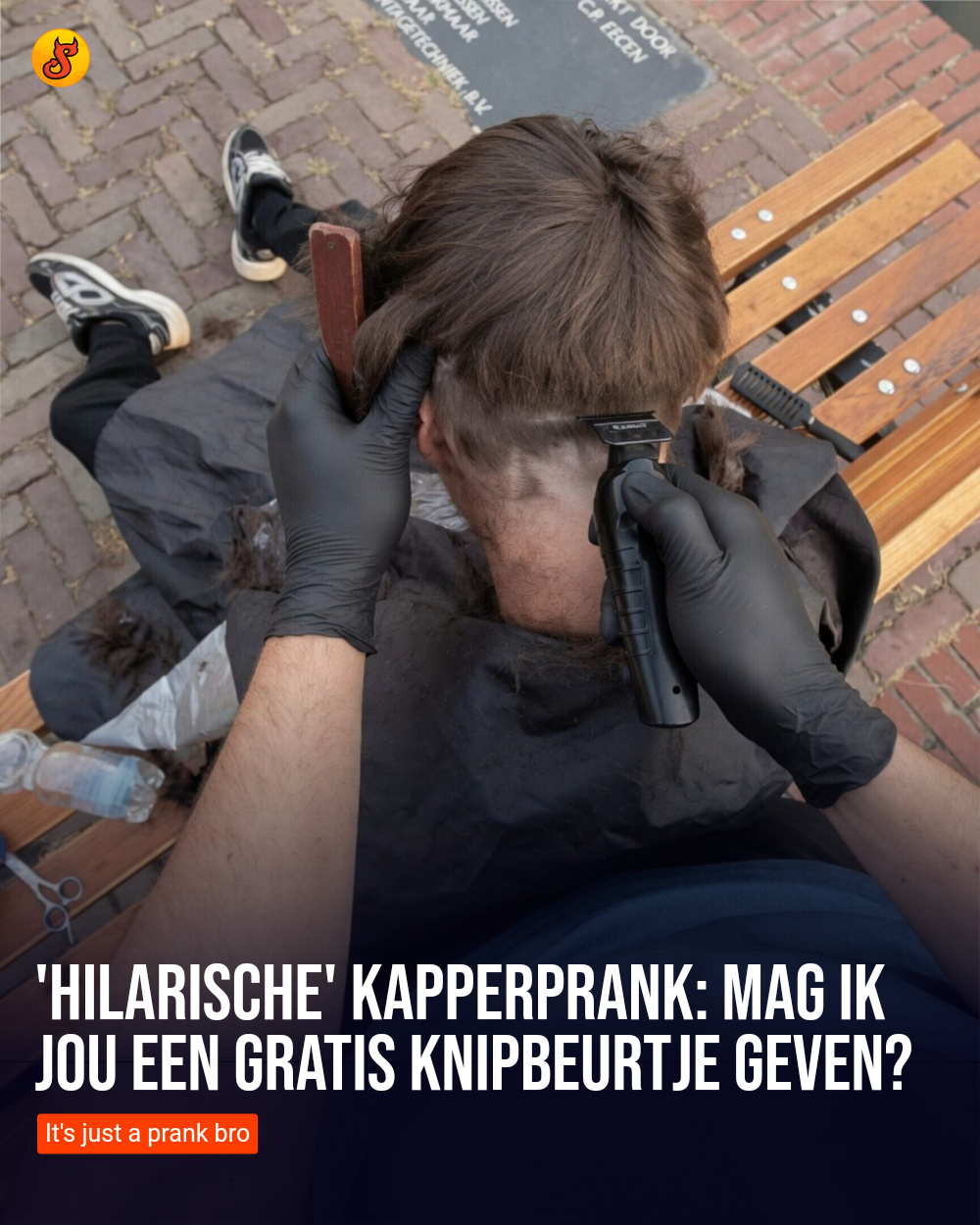 'Hilarische' kapperprank: Mag ik jou een gratis knipbeurtje geven?
