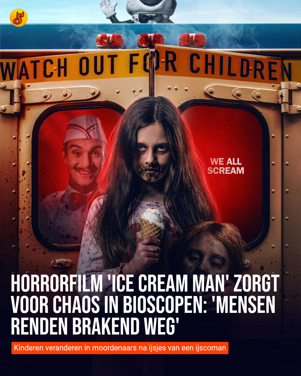 Horrorfilm 'Ice Cream Man' zorgt voor chaos in bioscopen: 'Mensen renden brakend weg'