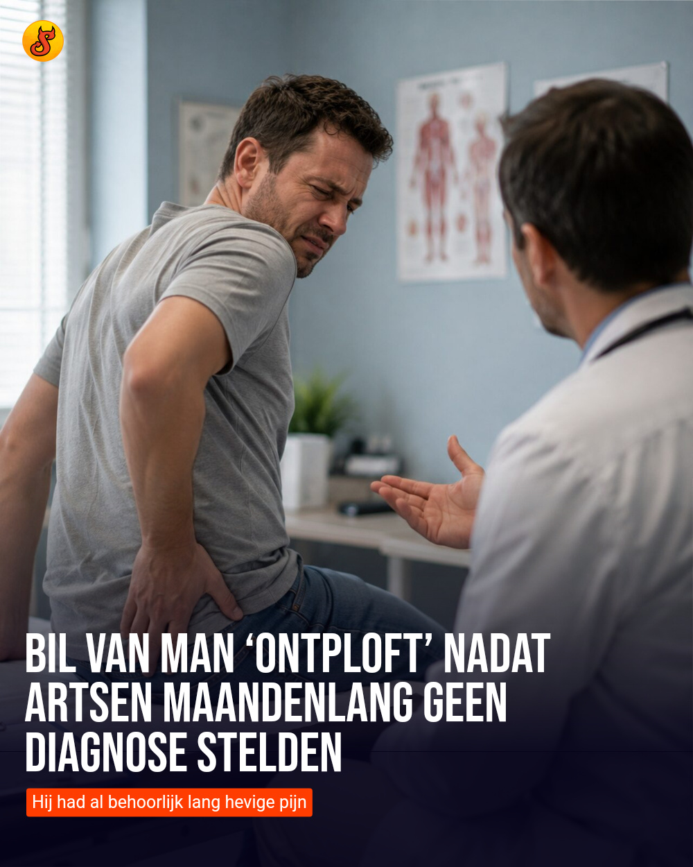 Bil van man ‘ontploft’ nadat artsen maandenlang geen diagnose stelden