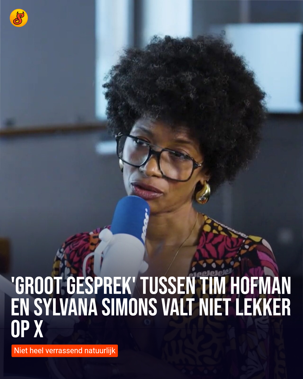 'Groot Gesprek' tussen Tim Hofman en Sylvana Simons valt niet lekker op X