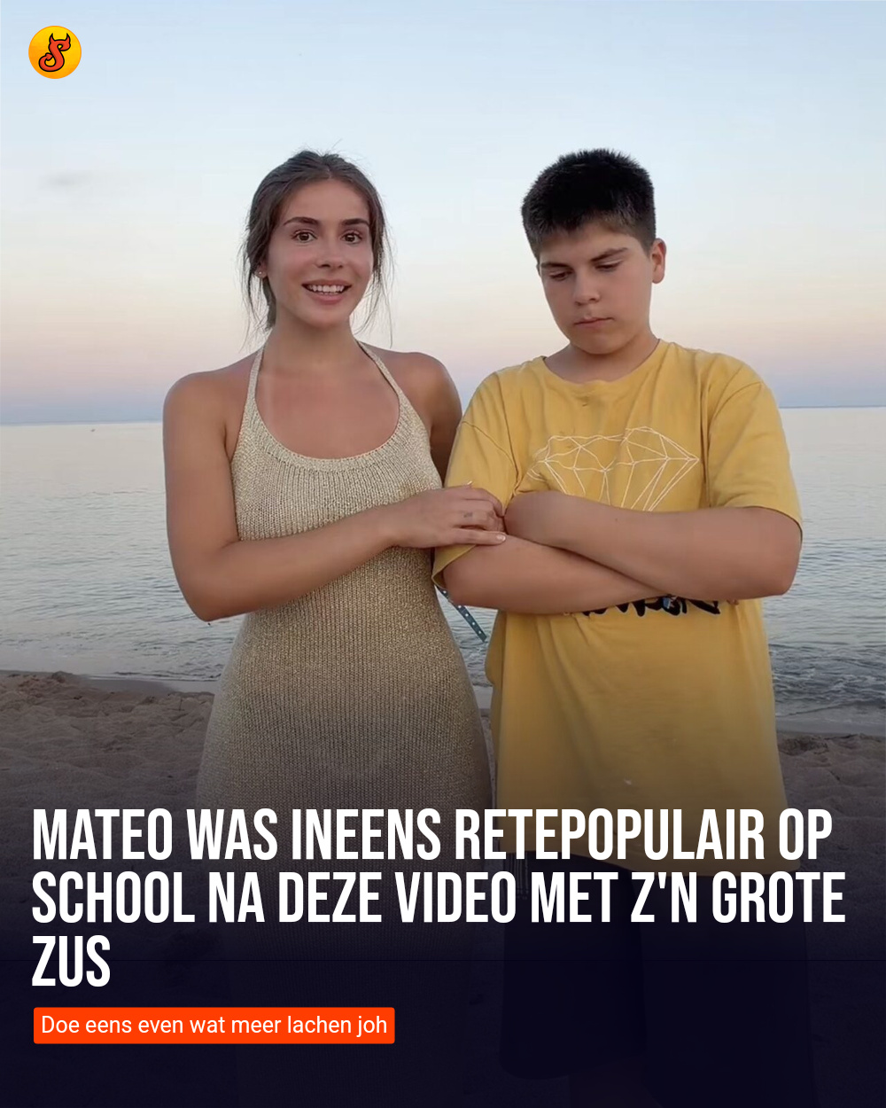 Mateo was ineens retepopulair op school na deze video met z'n grote zus