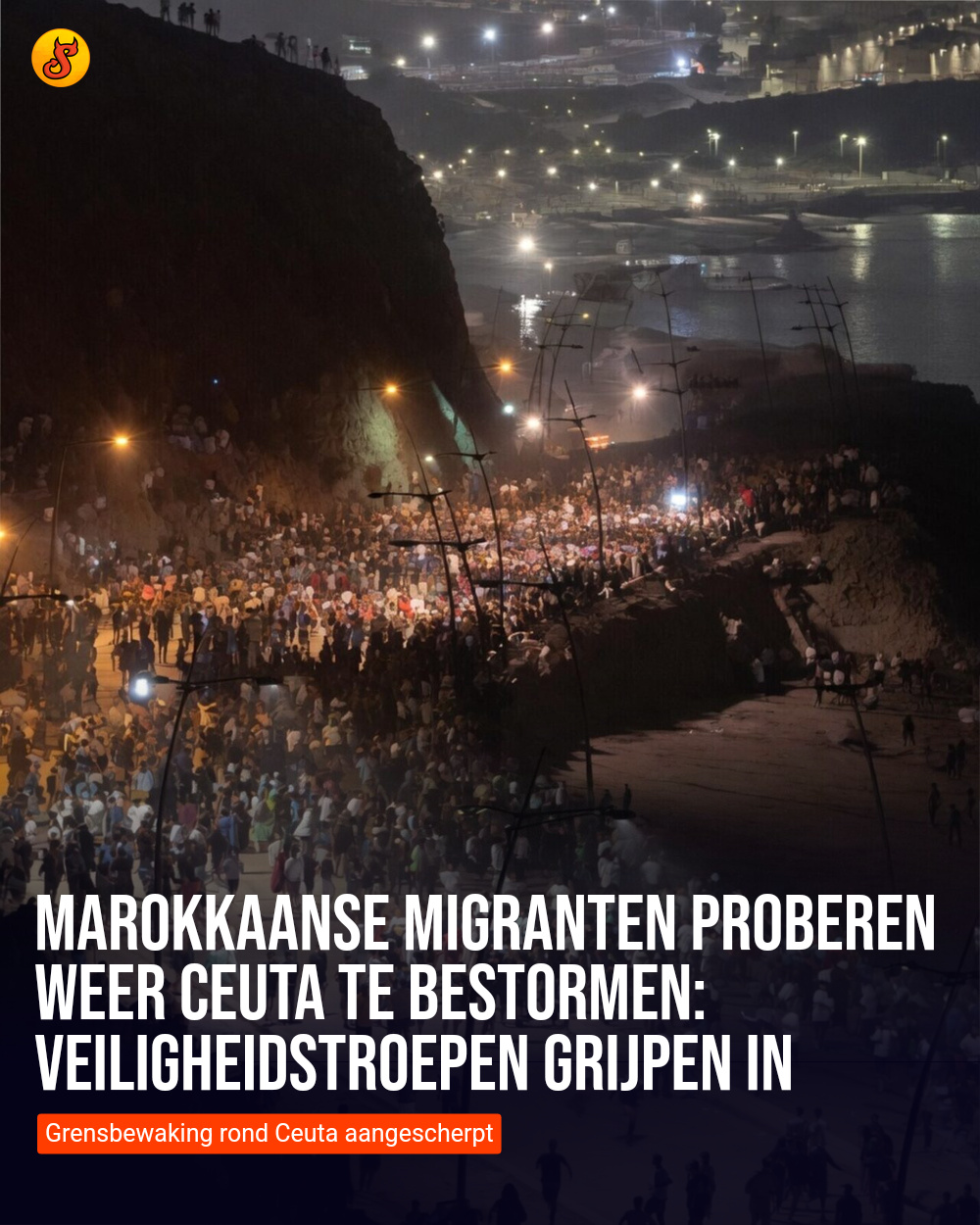 Marokkaanse migranten proberen weer Ceuta te bestormen: veiligheidstroepen grijpen in