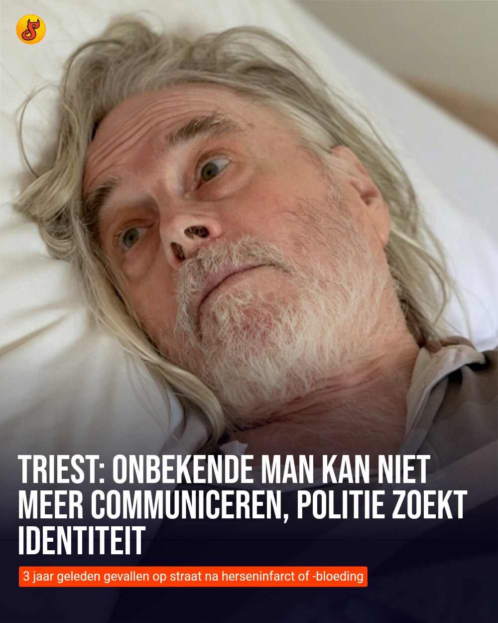 Triest: Onbekende man kan niet meer communiceren, politie zoekt identiteit