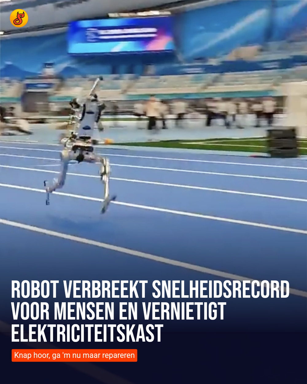 Robot verbreekt snelheidsrecord voor mensen en VERNIETIGT elektriciteitskast