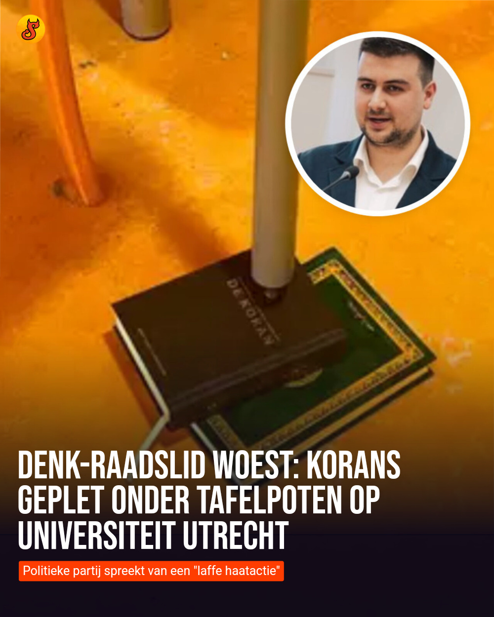 DENK-raadslid woest: Korans geplet onder tafelpoten op Universiteit Utrecht