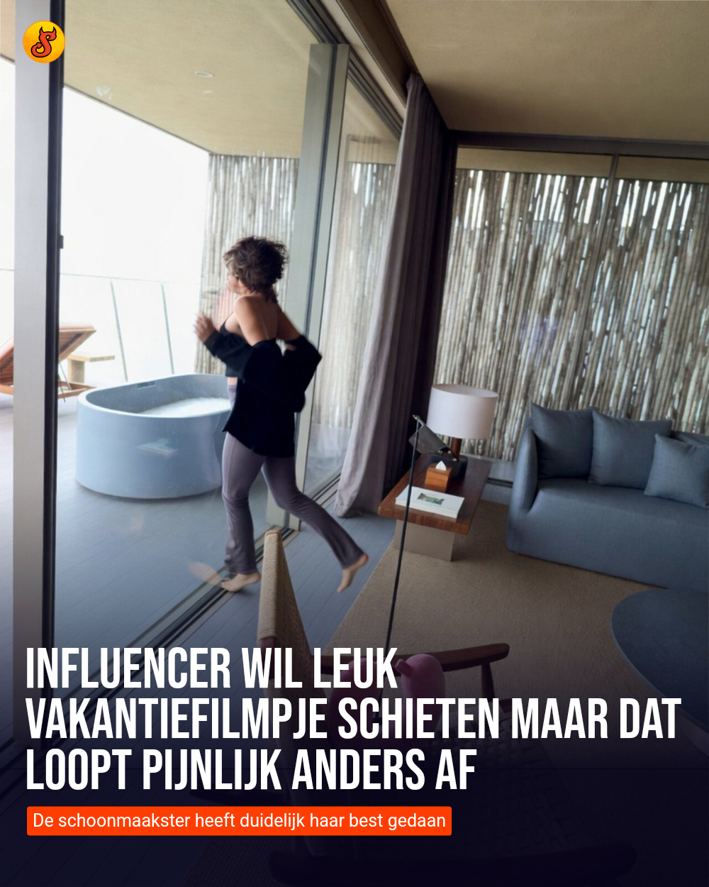 Influencer wil leuk vakantiefilmpje schieten maar dat loopt pijnlijk anders af