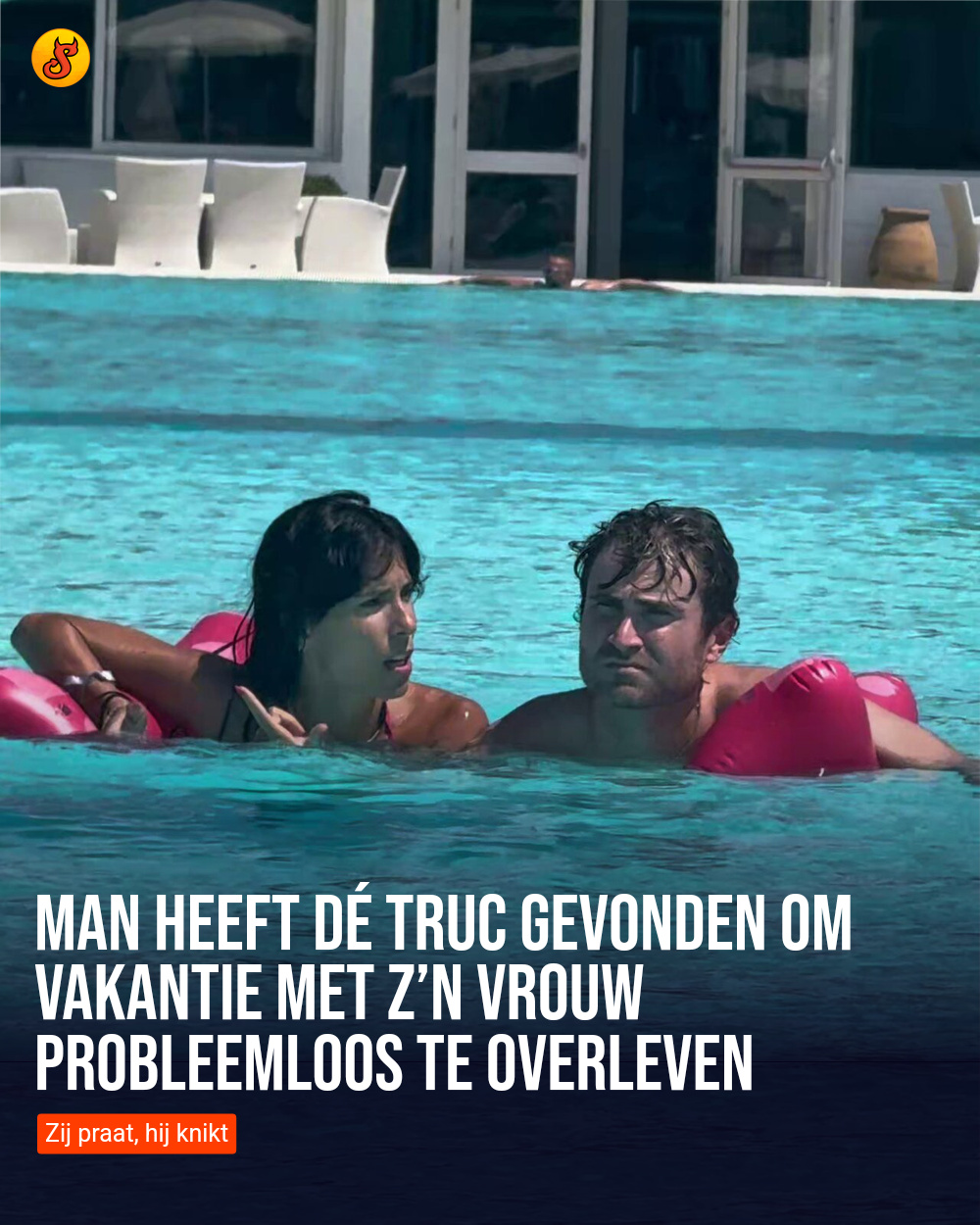 Man heeft dé truc gevonden om vakantie met z’n vrouw probleemloos te overleven