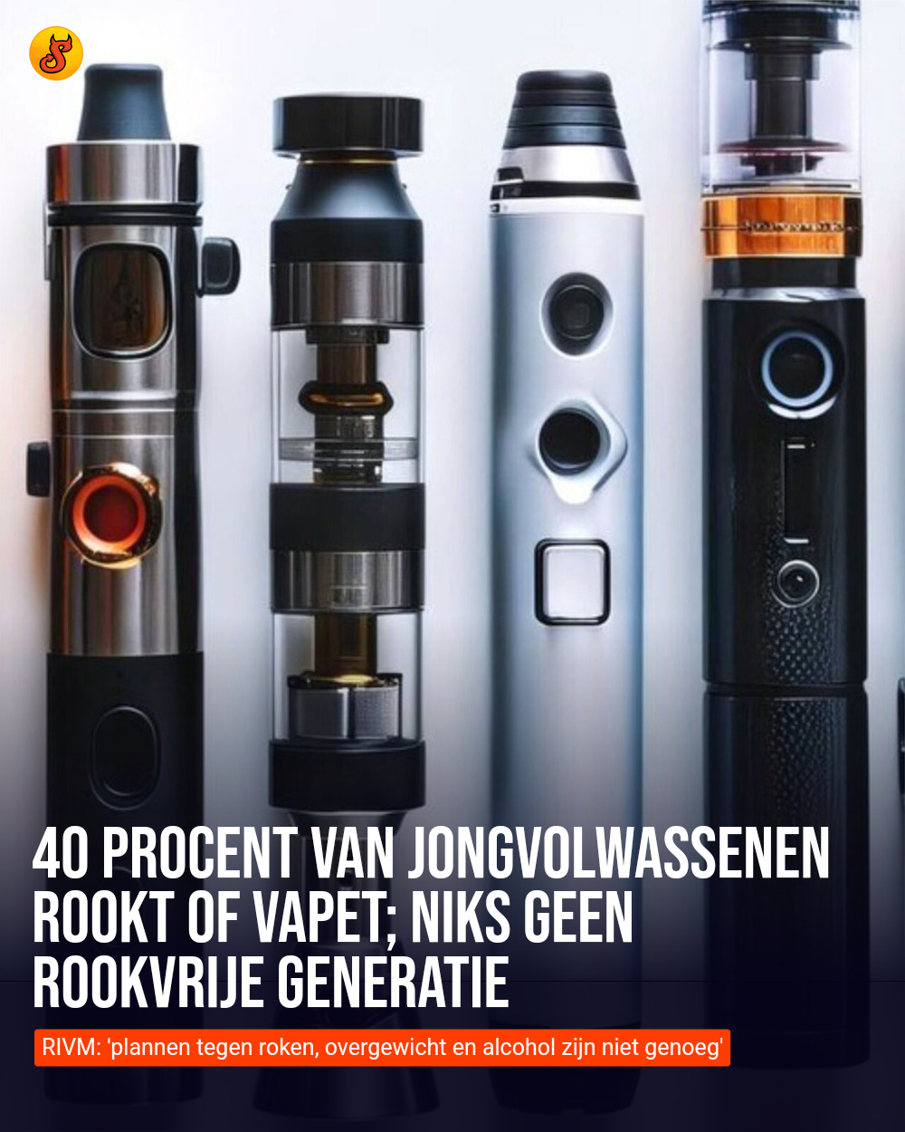 40 procent van jongvolwassenen rookt of vapet; niks geen rookvrije generatie