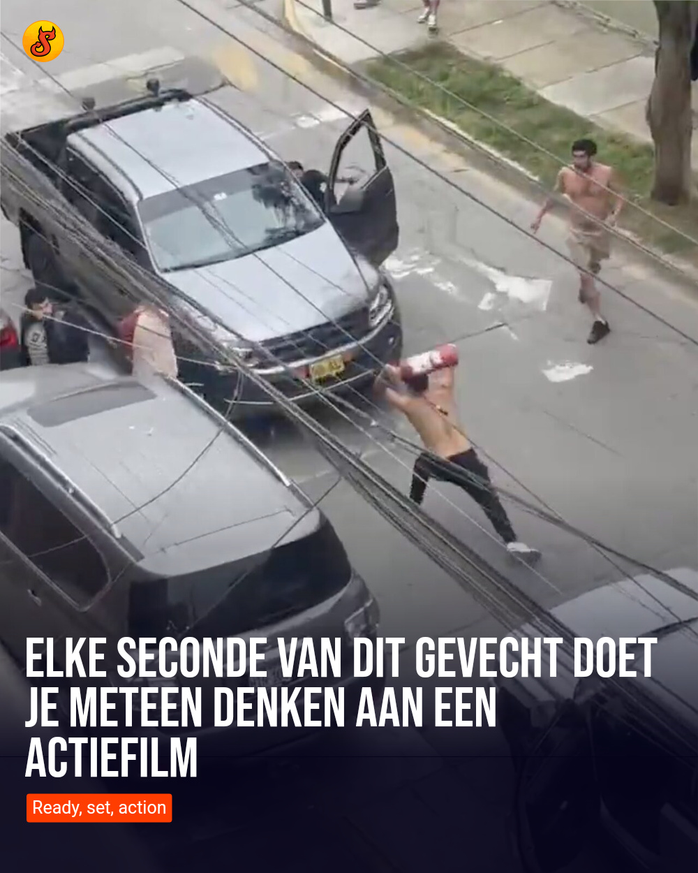 Elke seconde van dit gevecht doet je meteen denken aan een actiefilm