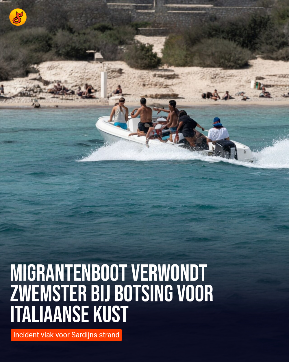 Migrantenboot verwondt zwemster bij botsing voor Italiaanse kust