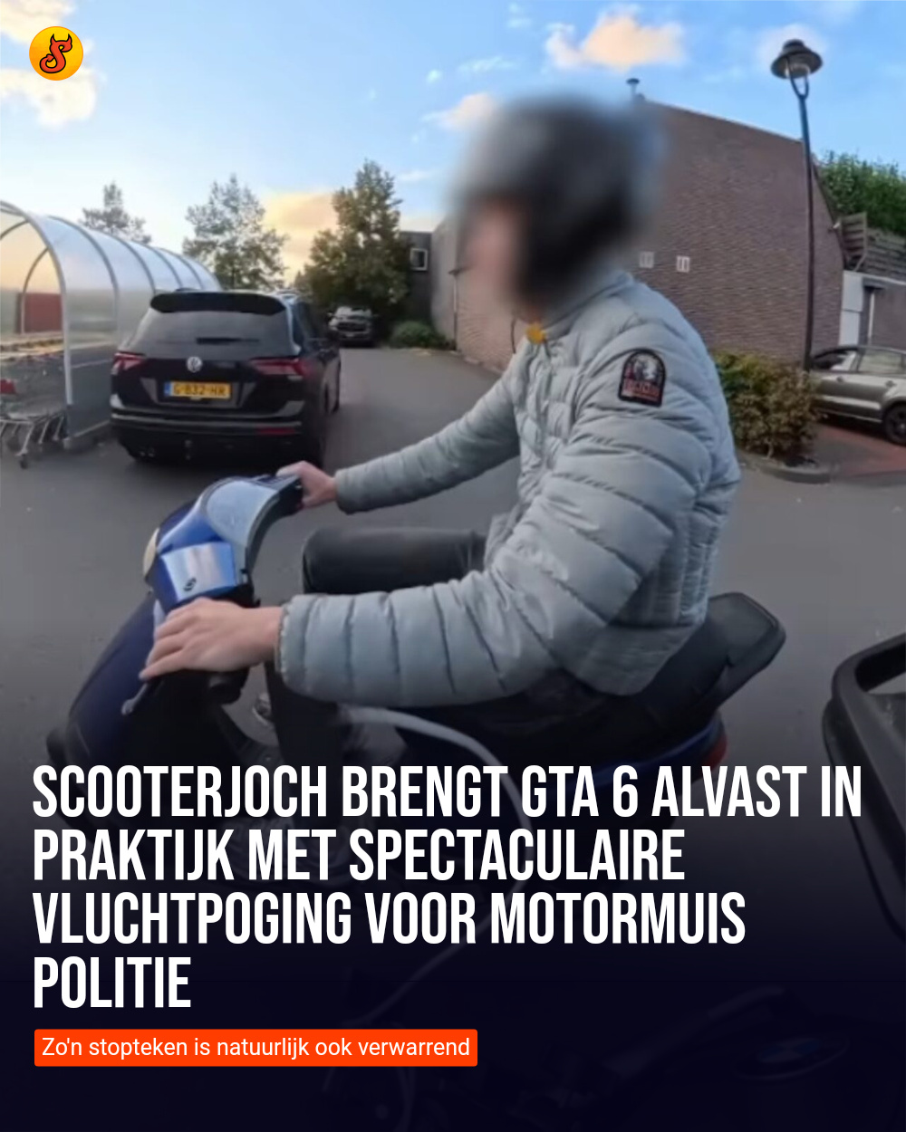 Scooterjoch brengt GTA 6 alvast in praktijk met spectaculaire vluchtpoging voor motormuis politie