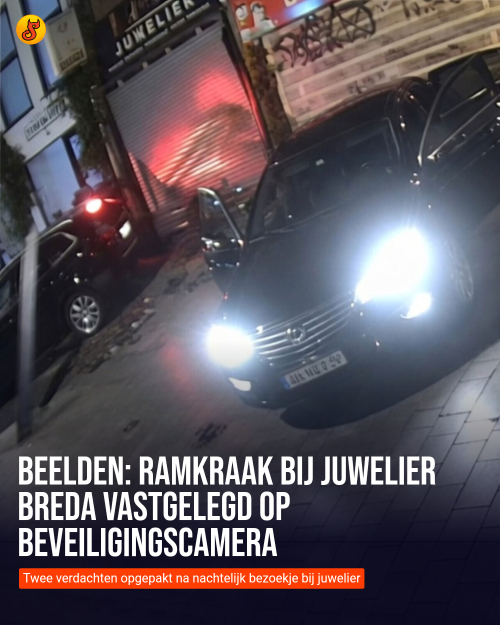 BEELDEN: Ramkraak bij juwelier Breda vastgelegd op beveiligingscamera