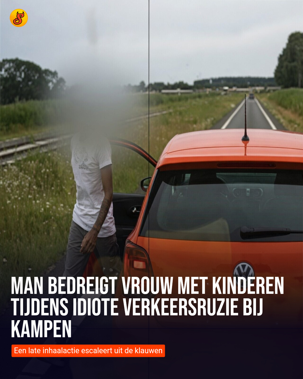Man bedreigt vrouw met kinderen tijdens idiote verkeersruzie bij Kampen