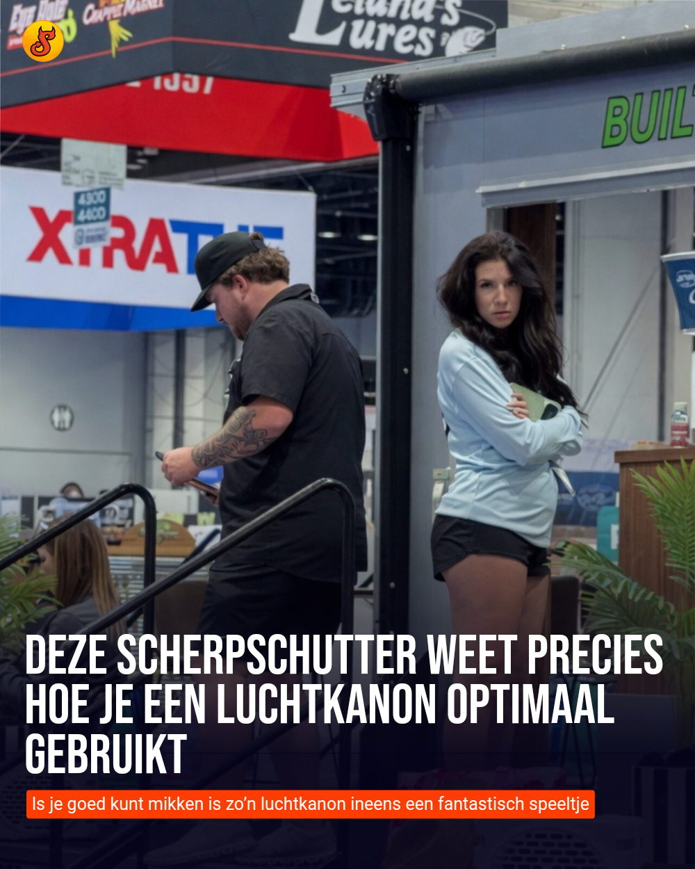 Deze scherpschutter weet precies hoe je een luchtkanon optimaal gebruikt