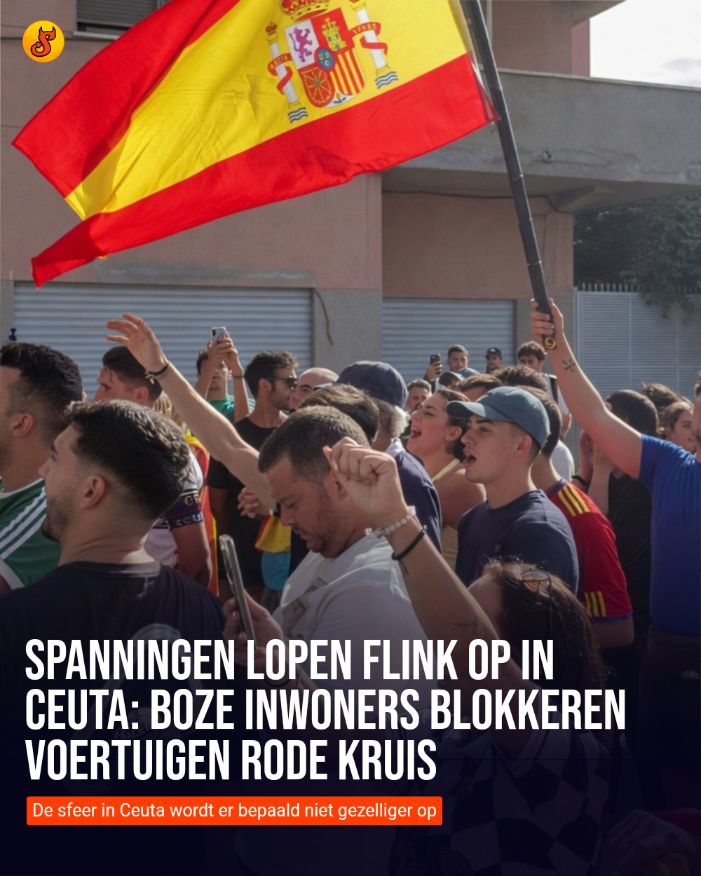 Spanningen lopen flink op in Ceuta: boze inwoners blokkeren voertuigen Rode Kruis