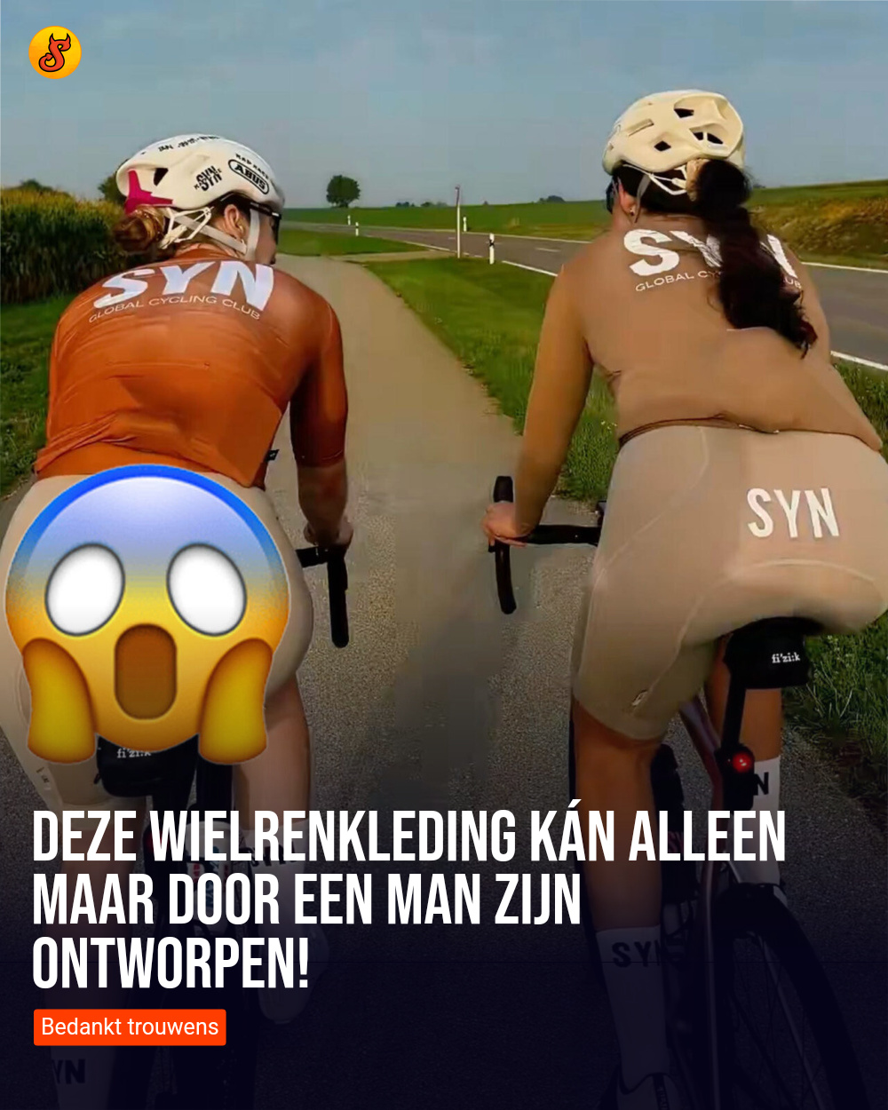 Deze wielrenkleding kán alleen maar door een man zijn ontworpen!
