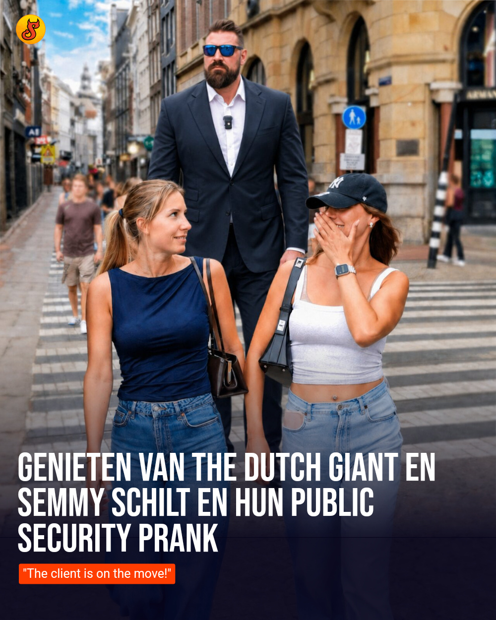 Genieten van The Dutch Giant en Semmy Schilt en hun Public Security Prank