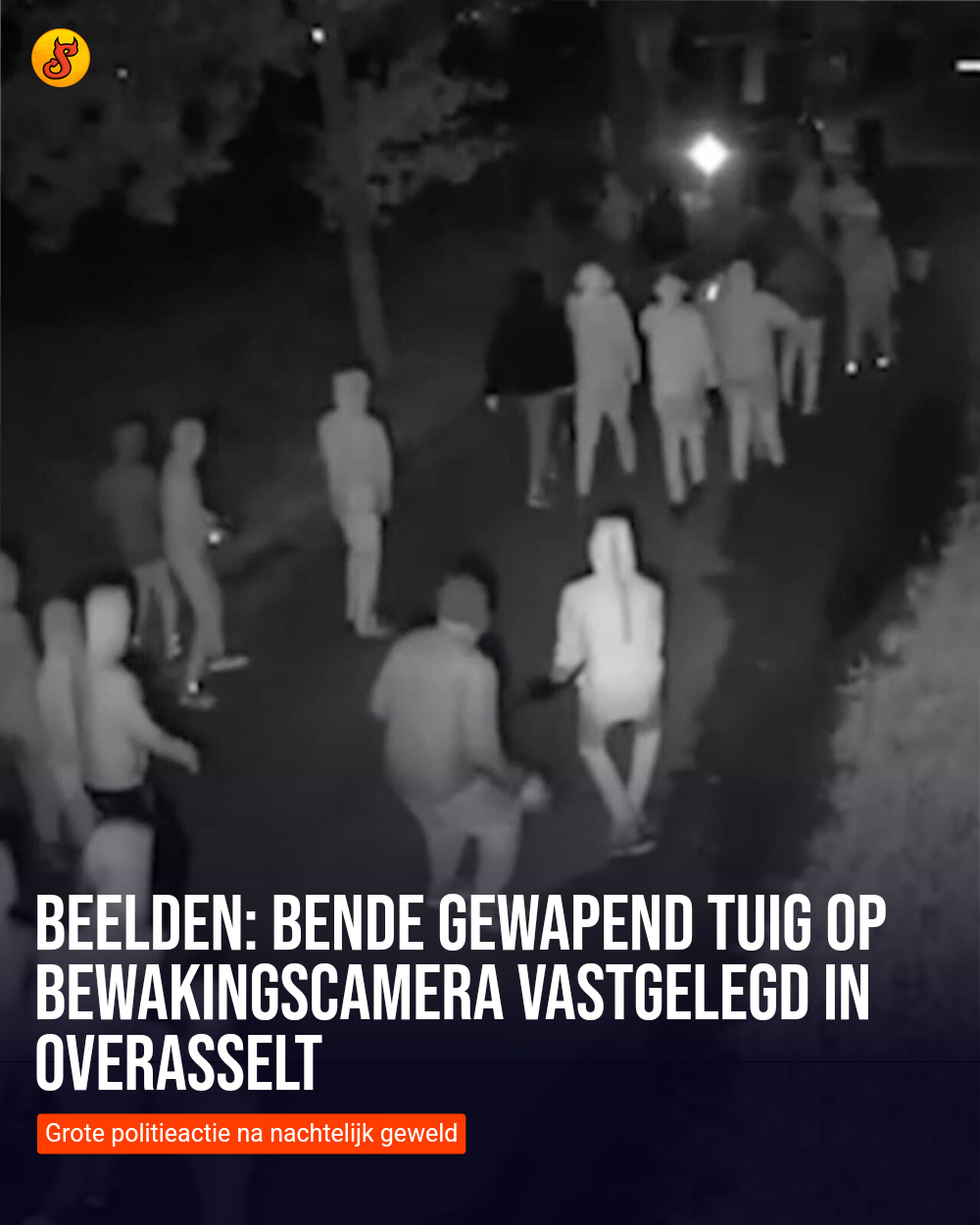 Beelden: Bende gewapend tuig op bewakingscamera vastgelegd in Overasselt