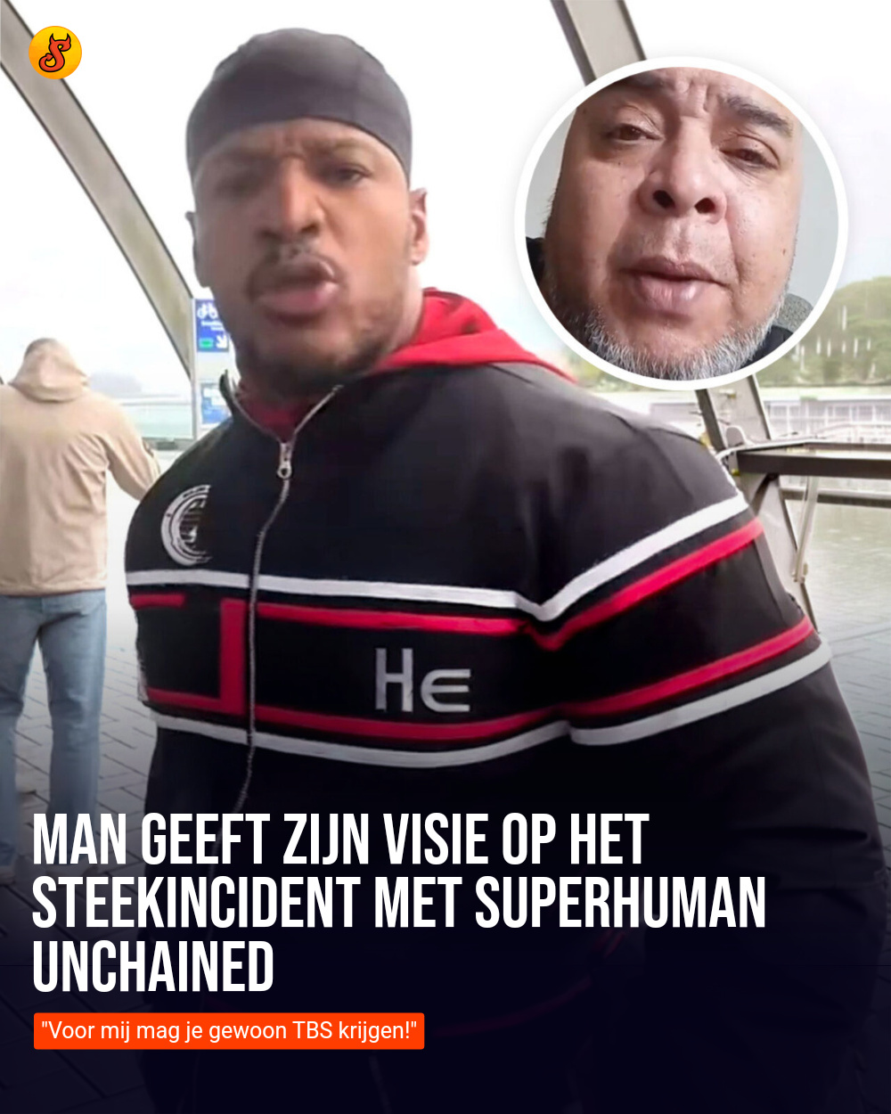 Man geeft zijn visie op het steekincident met Superhuman Unchained