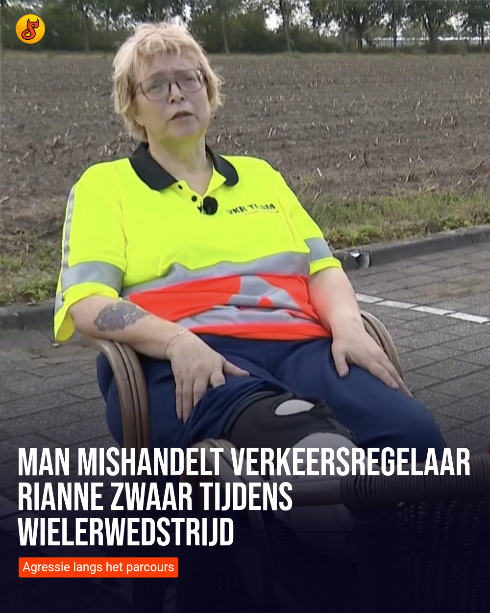 Man mishandelt verkeersregelaar Rianne zwaar tijdens wielerwedstrijd
