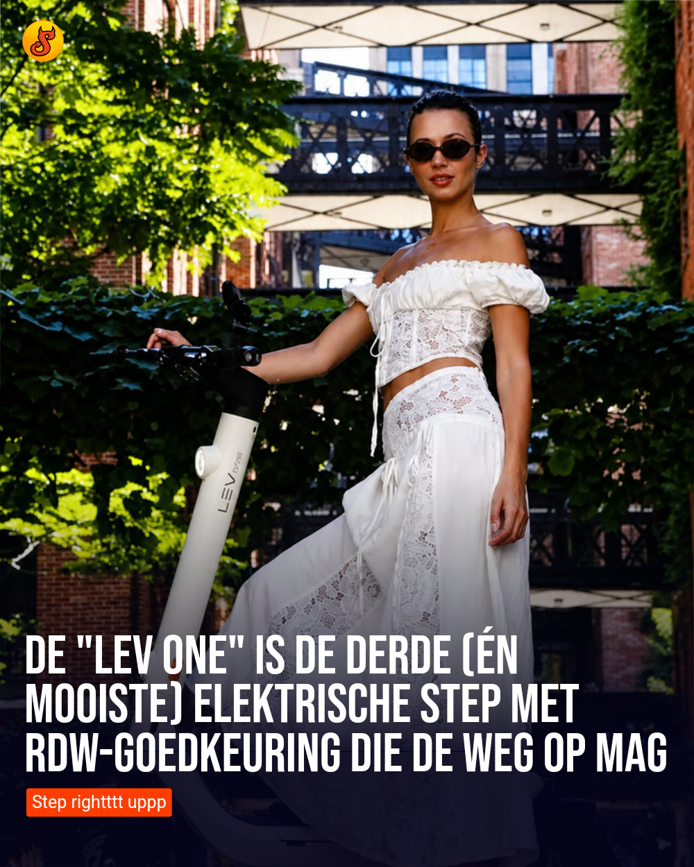 De "LEV One" is de derde (én mooiste) elektrische step met RDW-goedkeuring die de weg op mag