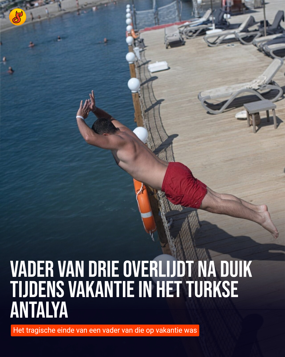 Vader van drie overlijdt na duik tijdens vakantie in het Turkse Antalya