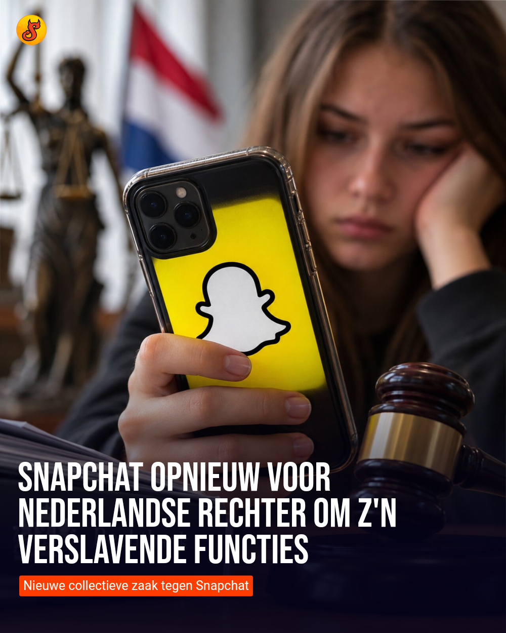 Snapchat opnieuw voor Nederlandse rechter om z'n verslavende functies