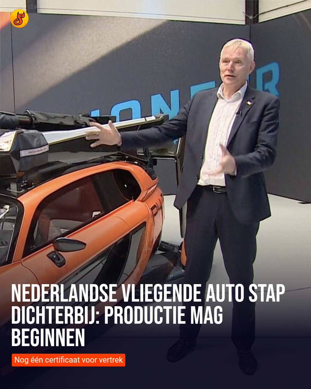 Nederlandse vliegende auto stap dichterbij: productie mag beginnen
