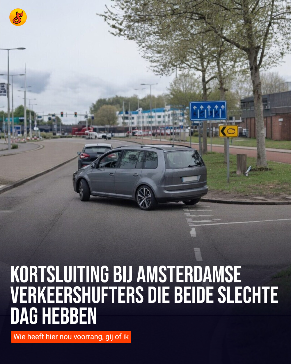 Kortsluiting bij Amsterdamse verkeershufters die beide slechte dag hebben