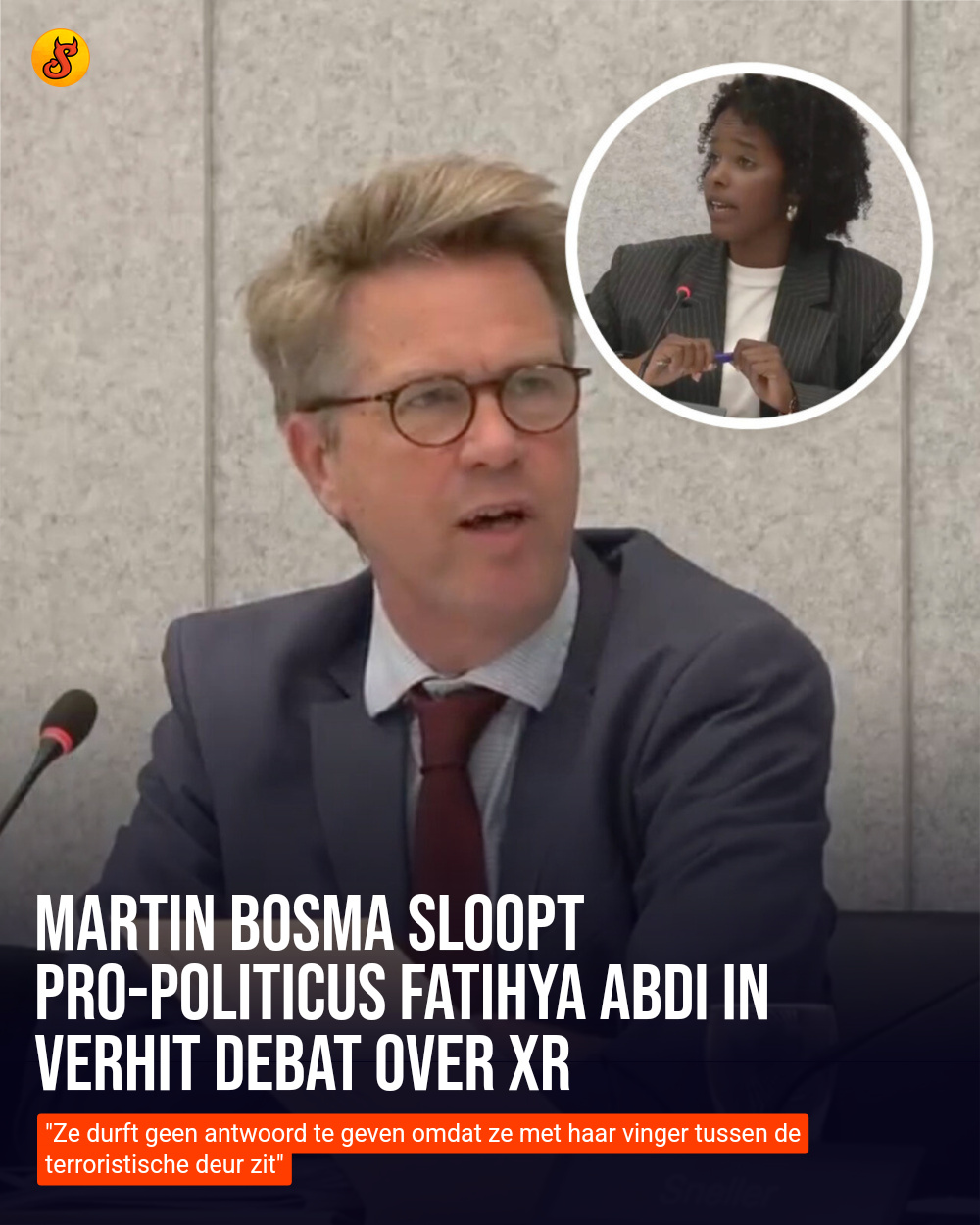Martin Bosma sloopt PRO-politicus Fatihya Abdi in verhit debat over XR