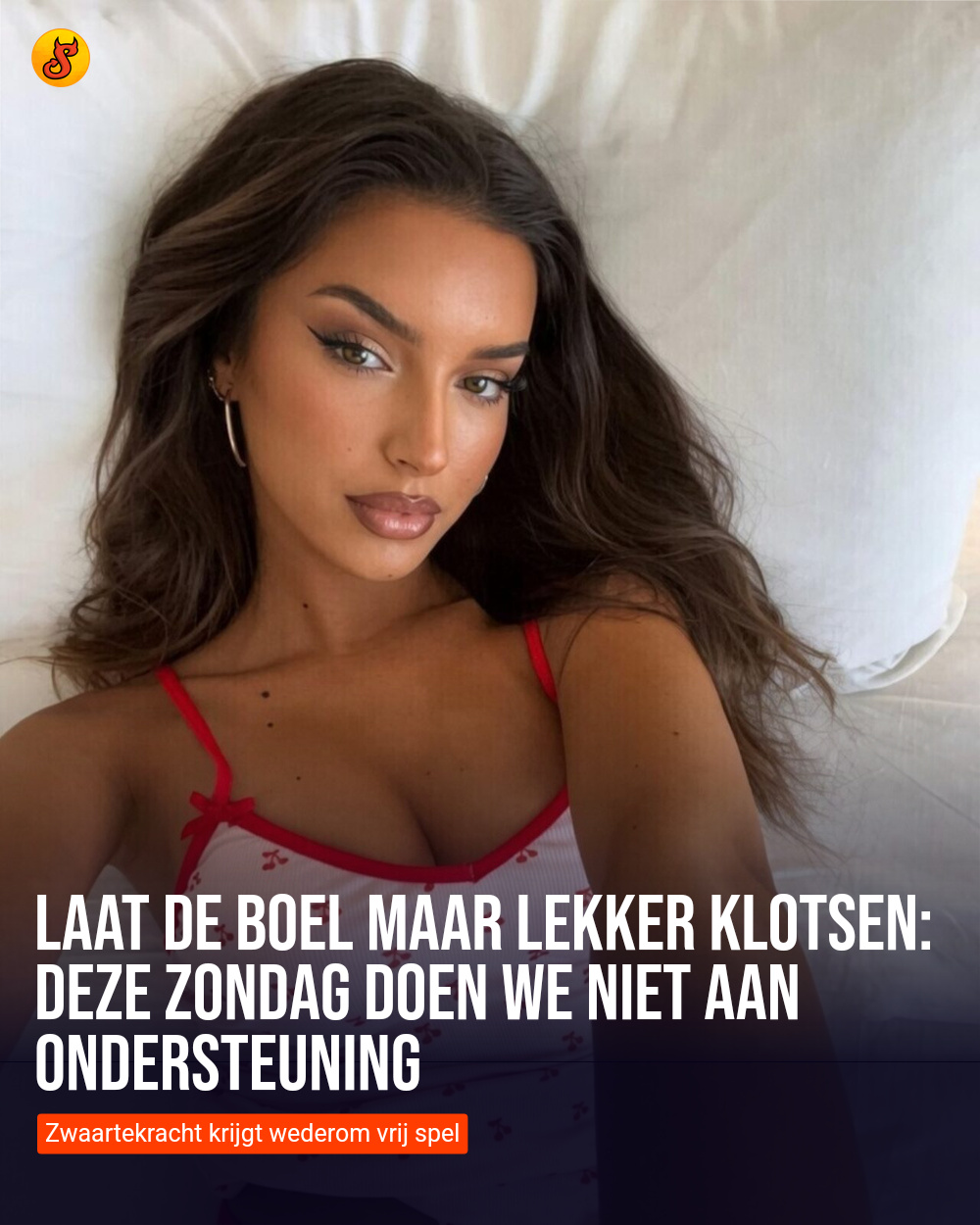 Laat de boel maar lekker klotsen: deze zondag doen we niet aan ondersteuning