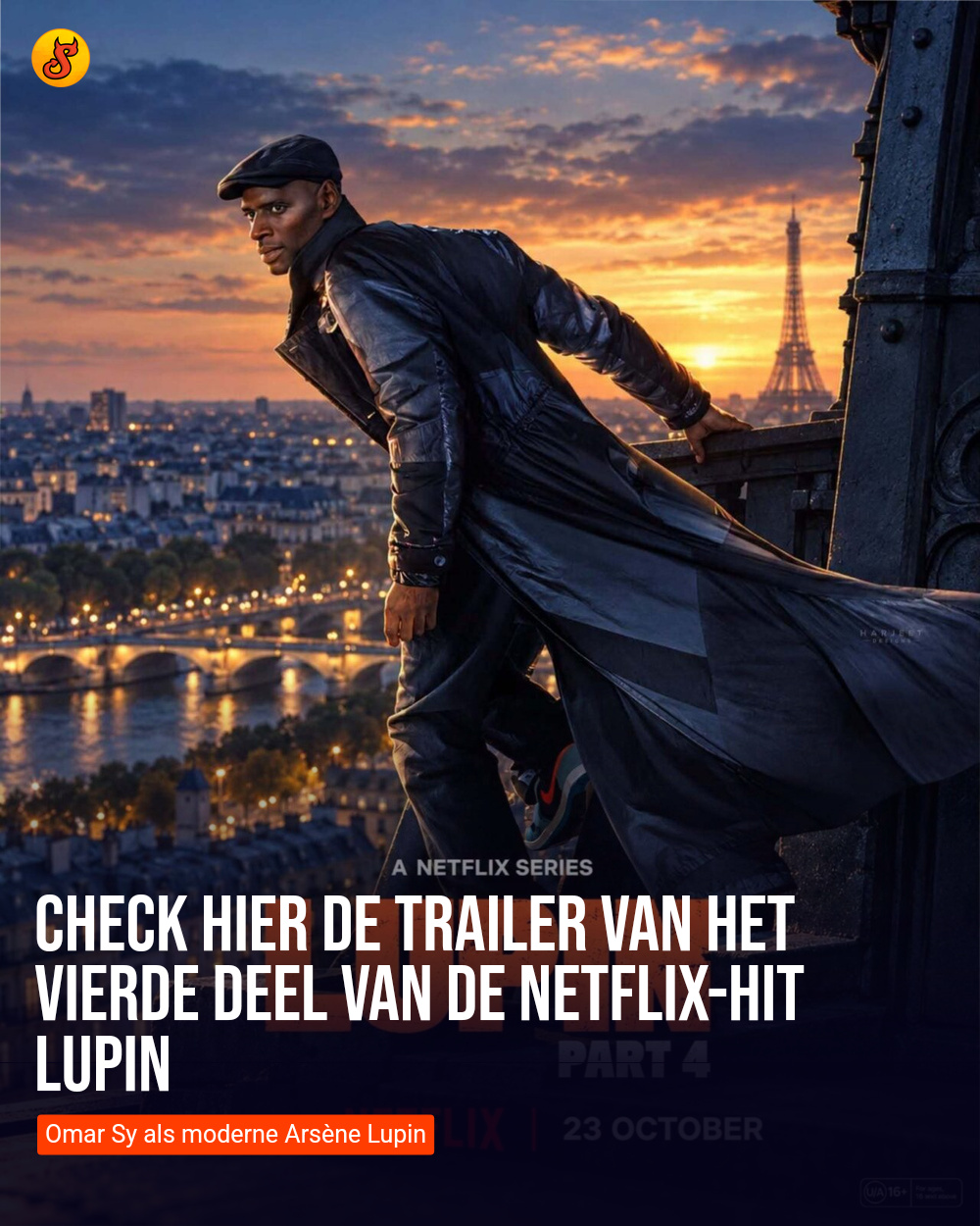 Check hier de trailer van het vierde deel van de Netflix-hit Lupin