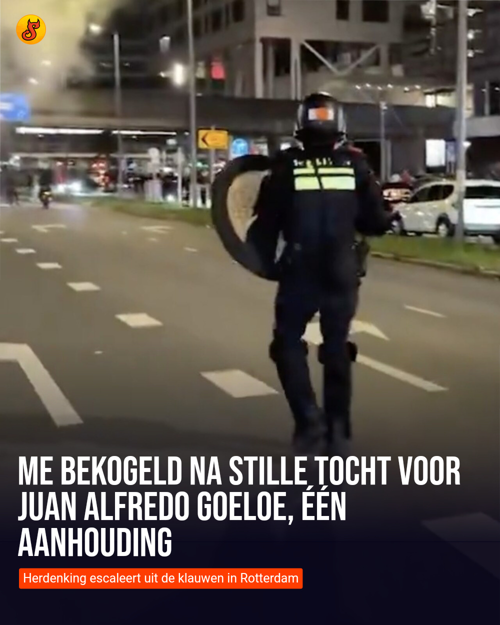 ME bekogeld na stille tocht voor Juan Alfredo Goeloe, één aanhouding