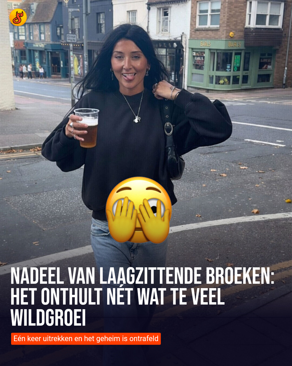 Nadeel van laagzittende broeken: het onthult nét wat te veel wildgroei
