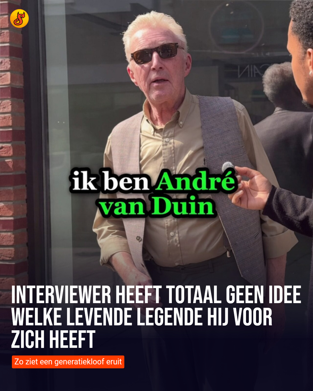 Interviewer heeft totaal geen idee welke levende legende hij voor zich heeft