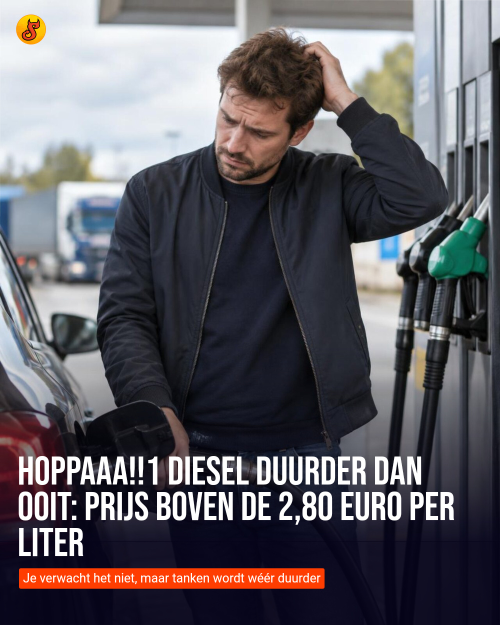 Hoppaaa!!1 Diesel duurder dan ooit: prijs boven de 2,80 euro per liter