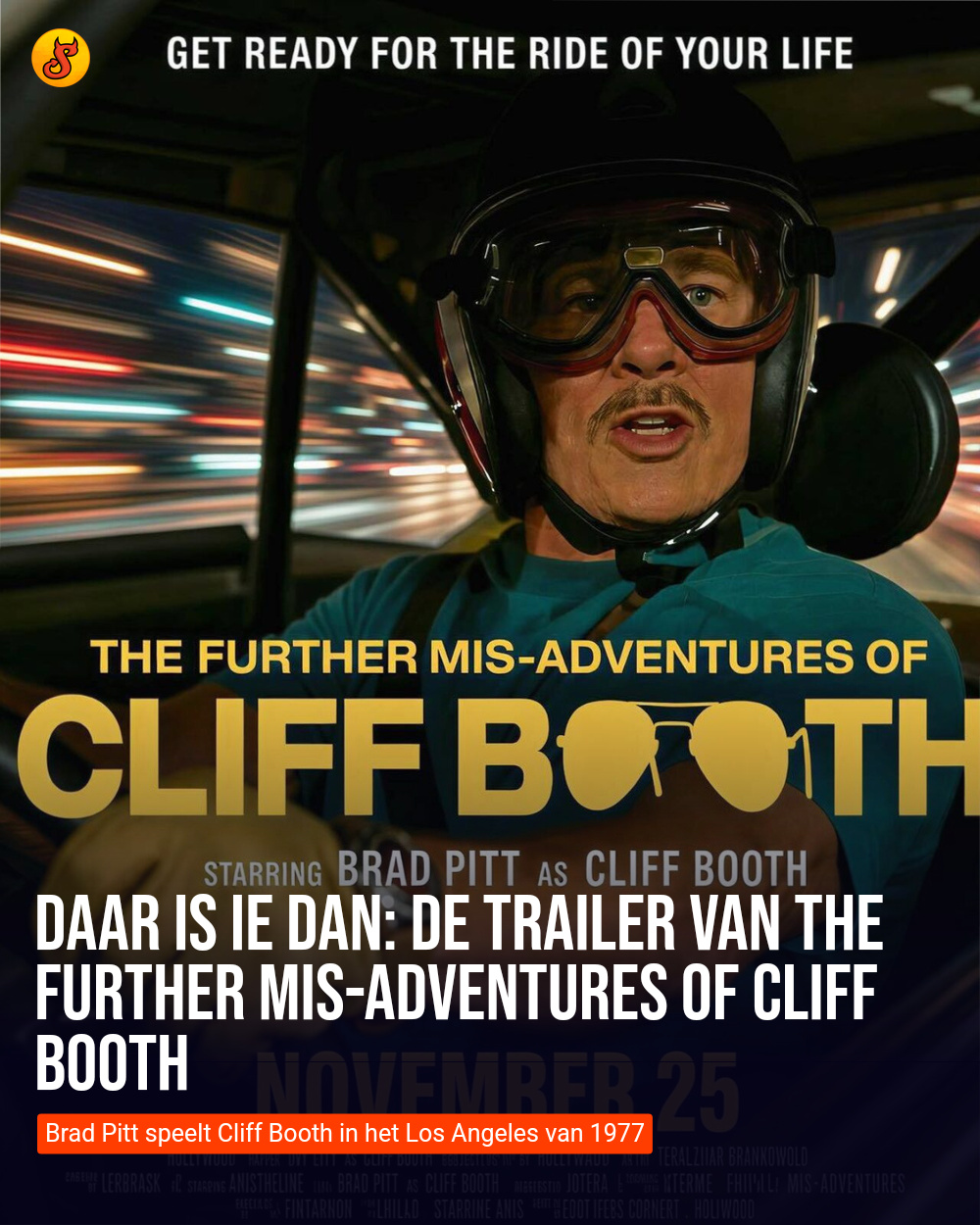 Daar is ie dan: De trailer van The Further Mis-Adventures of Cliff Booth
