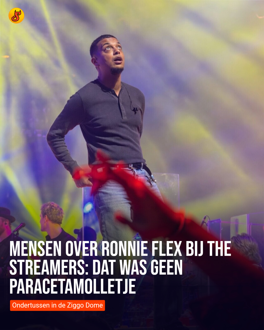 Mensen over Ronnie Flex bij The Streamers: dat was geen paracetamolletje