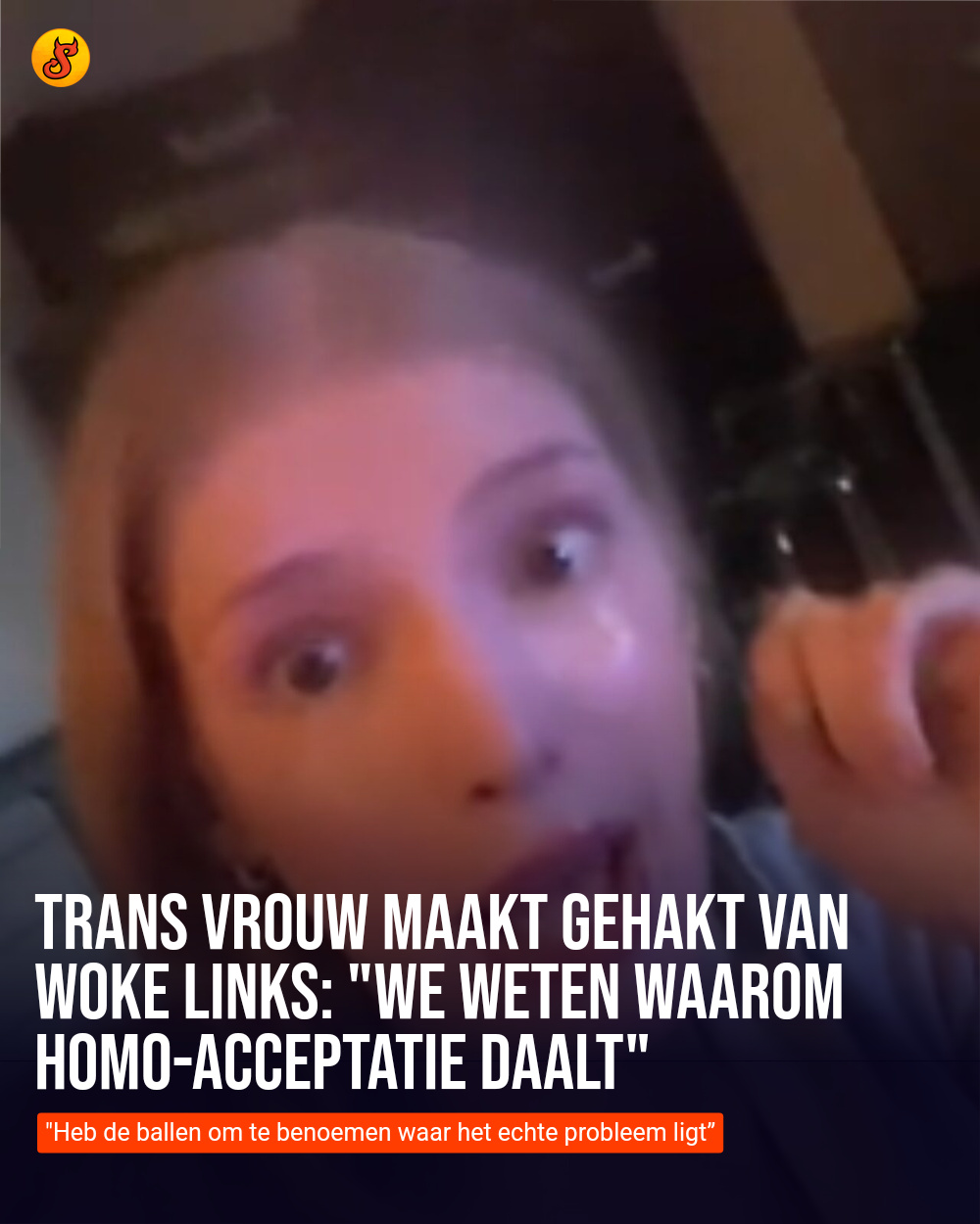 Trans vrouw maakt gehakt van woke links: "We weten waarom homo-acceptatie daalt"
