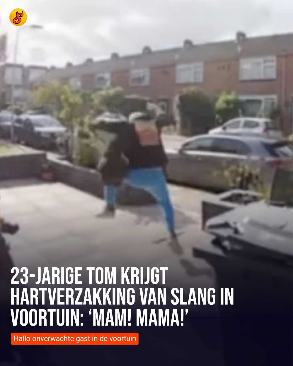 23-jarige Tom krijgt hartverzakking van slang in voortuin: ‘Mam! Mama!’