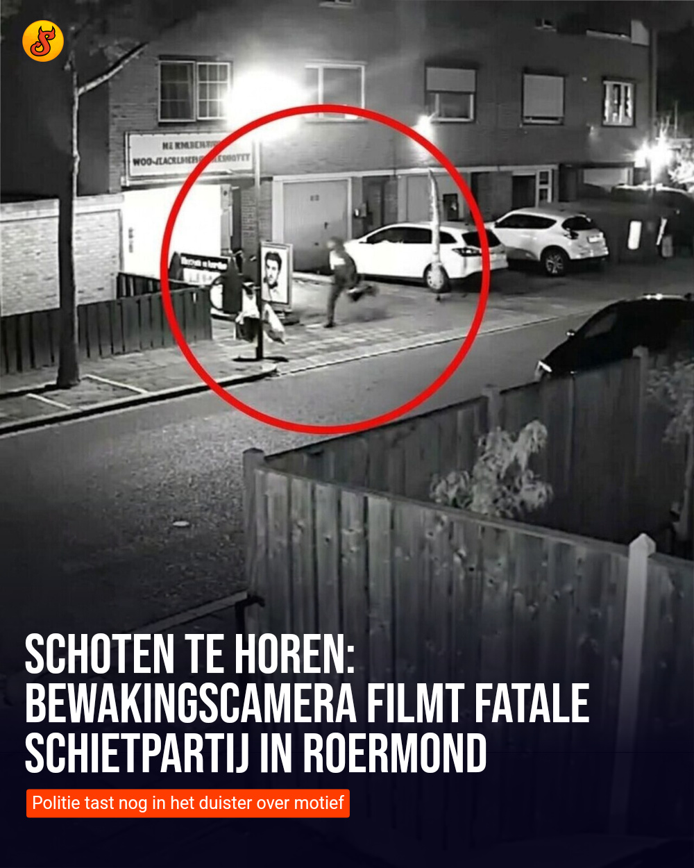 Schoten te horen: Bewakingscamera filmt fatale schietpartij in Roermond
