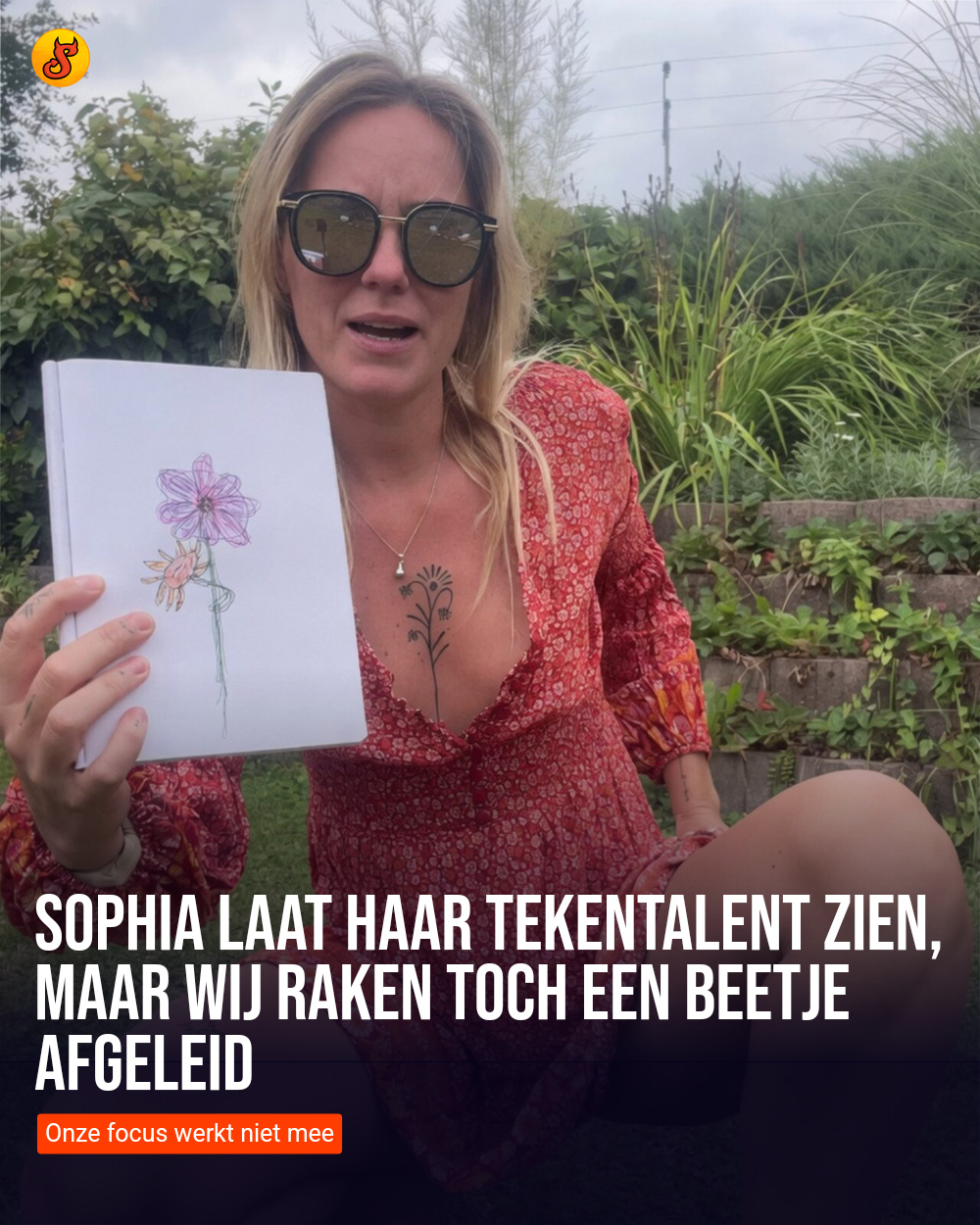 Sophia laat haar tekentalent zien, maar wij raken toch een beetje afgeleid