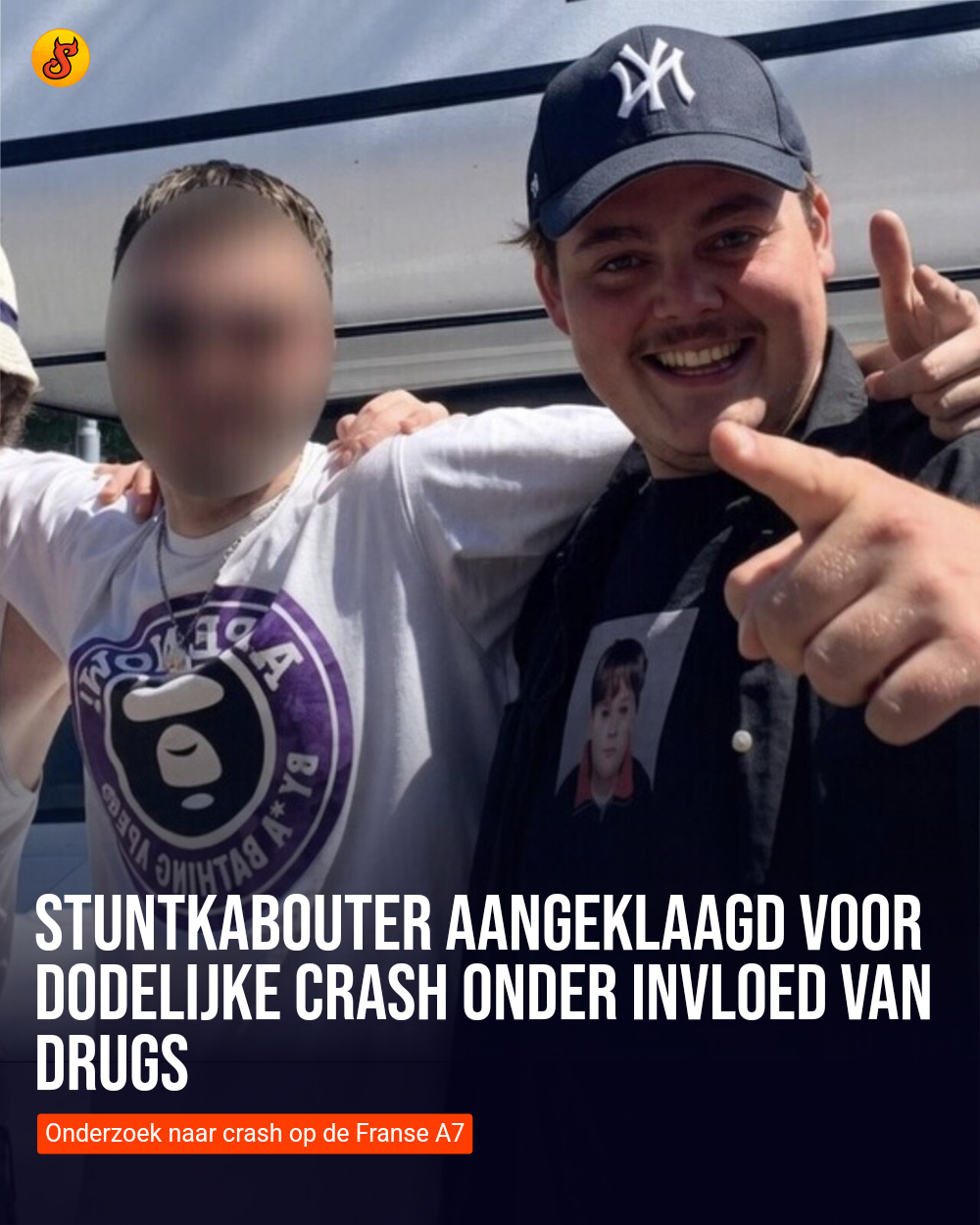 Stuntkabouter aangeklaagd voor dodelijke crash onder invloed van drugs