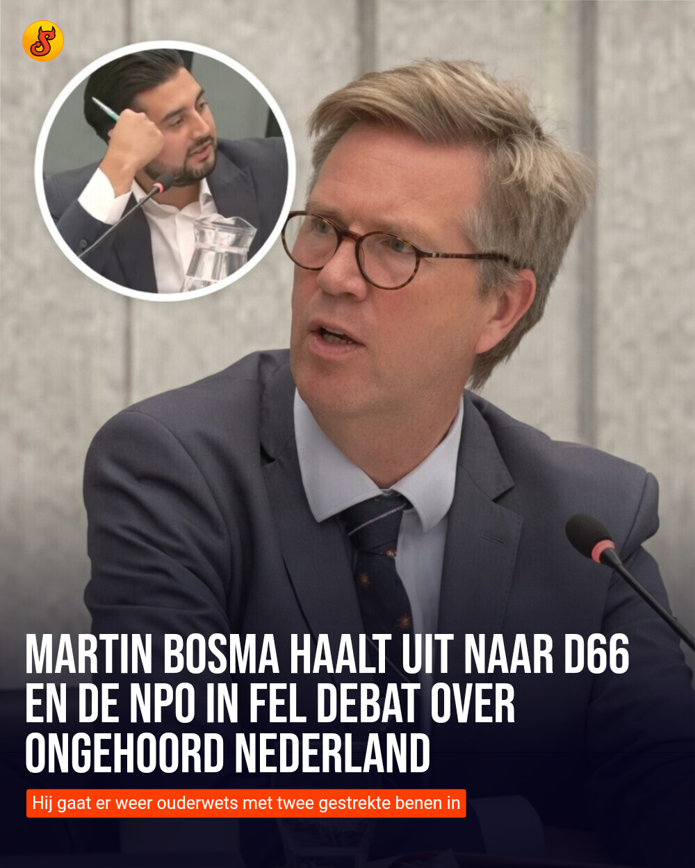 Martin Bosma haalt uit naar D66 en de NPO in fel debat over Ongehoord Nederland