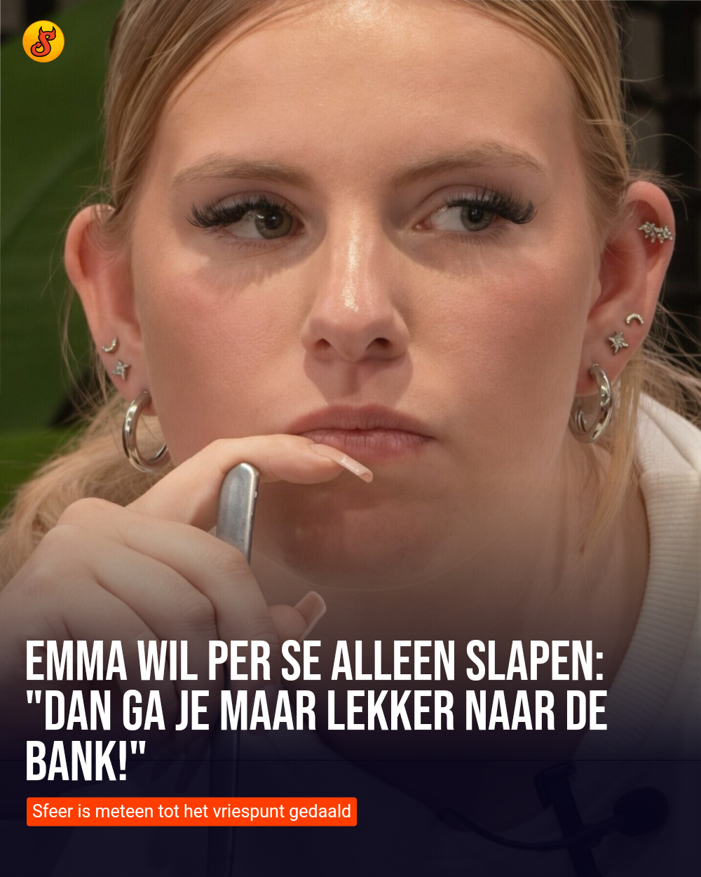 Emma wil per se alleen slapen: "Dan ga je maar lekker naar de bank!"