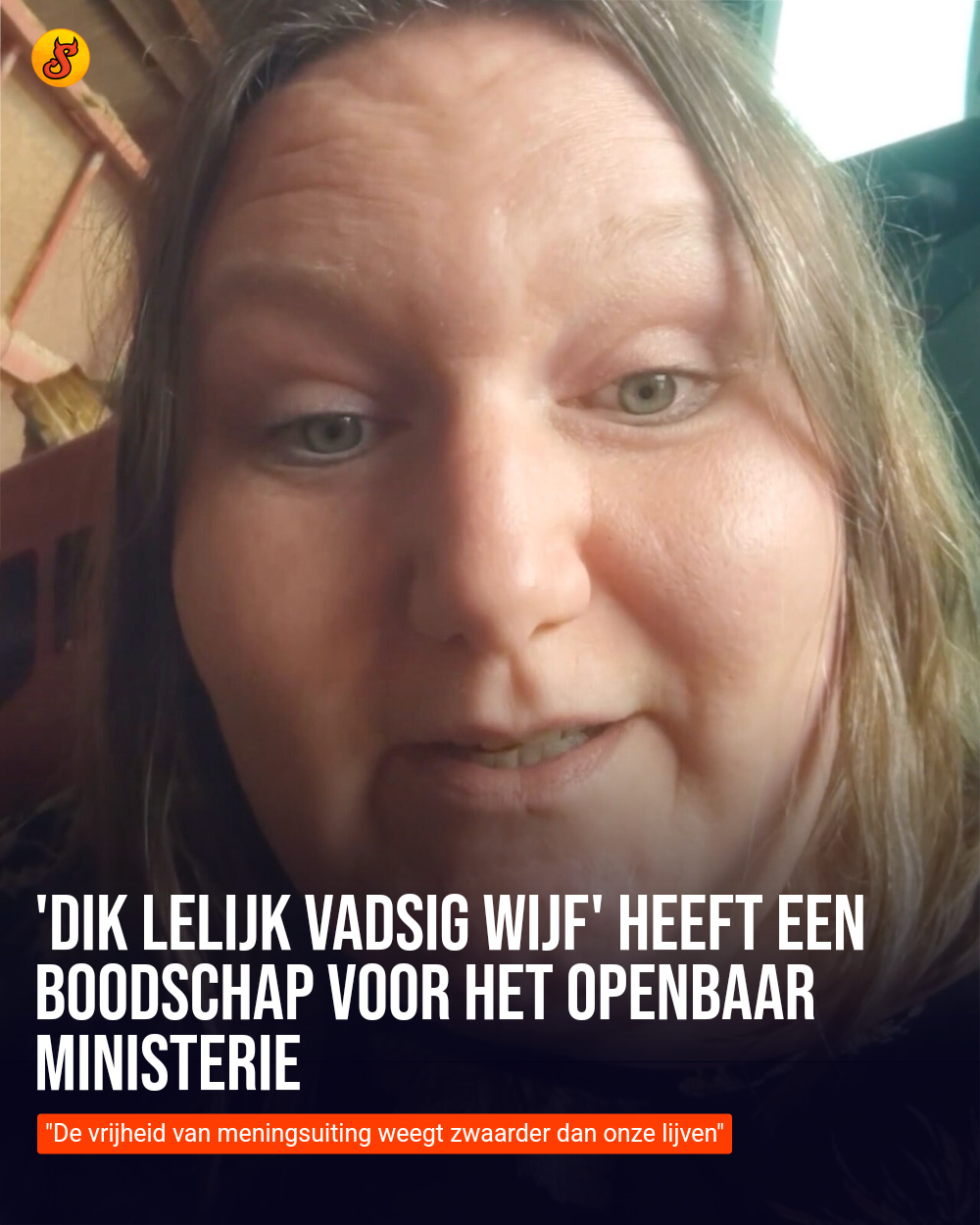 'Dik lelijk vadsig wijf' heeft een boodschap voor het Openbaar Ministerie