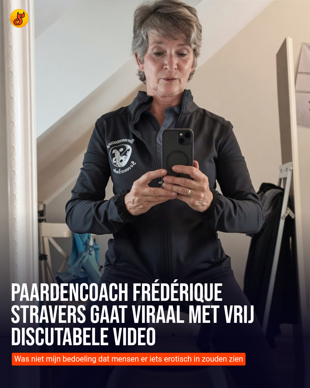 Paardencoach Frédérique Stravers gaat viraal met vrij discutabele video